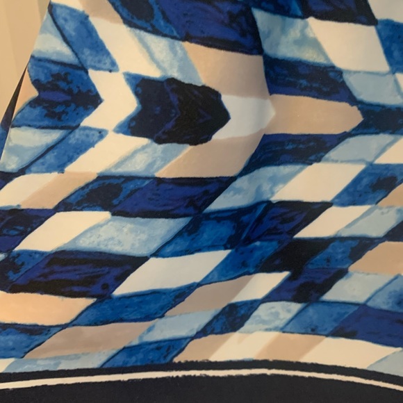 Vince Cumuto spring/summer Geometric pattern pleated waist  Dress Size 14 - Picture 4 of 6